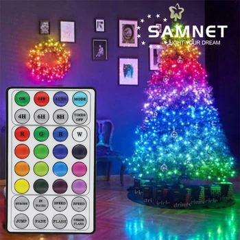 Nové LED RGB Vánoční Víla Světla 200+ Režim Osvětlení Vodotěsné Garland String Světla Pro Venkovní Dekorace Holiday Osvětlení
