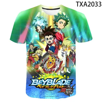 Nové Letní Beyblade Praskla 3D T Košile Ležérní Muži Ženy a Děti Móda Krátký Rukáv Boy girl Děti Tištěné T-košile Topy Tee