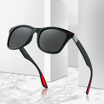 Nové náměstí pánské polarizační sluneční brýle značky návrhář klasické retro dámské hranaté brýle UV400 řidičské brýle
