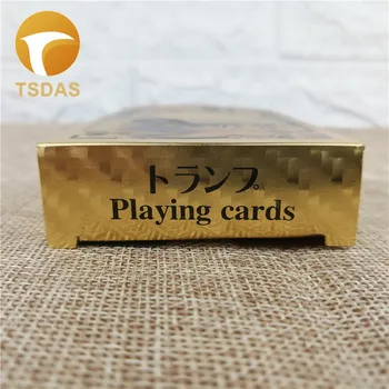 Nové Zlaté Fólie Poker Kreativní Japonsko Bankovky, Modely Kreativní Dárek Vodotěsné Barva 24k Gold Hrací Karty Doprava Zdarma
