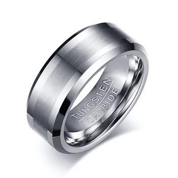 Nový design, módní wolframové oceli svatební kapela pánské prsten pro ženy mužské prst ženicha šperky R5003