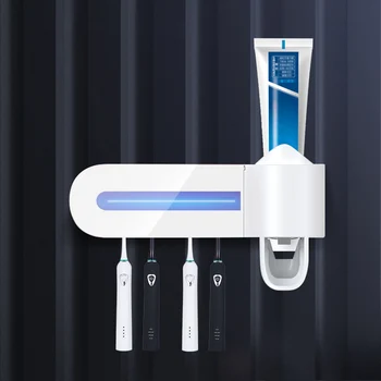 Nástěnný UV zubní Kartáček Držák Automatické zubní Pasta Squeezer Dezinfekce A Sterilizace Domácnosti, Koupelnové Doplňky