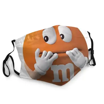 Ochrana je Maska M&m 's Orange Vtipné Unisex M&M' s Čokoládové Forrest Mars v Pračce Tkanina Maska, Respirátor Ochrana Utlumit