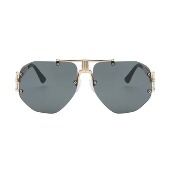 OEC CPO Luxusní sluneční Brýle bez Obrouček Ženy Muži Transparentní Odstíny Sluneční Brýle Ženské Kovový Rám, Černá Barva Grandient Oculos O53