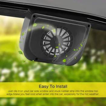 Onever Solární Sun Power Mini Klimatizace Pro Auto, Okno Auto Auto Air Vent Cool Ventilátor Přenosné Auto Klimatizace Větrání