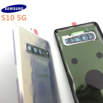 Originální nový SAMSUNG Galaxy S10+plus G977 G977F 5G verze Zadní Skleněný Kryt Baterie Zadní Dveře Pouzdro Zadní Skleněný Kryt