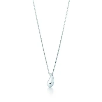 Originální S925 Sterling Silver Obálky Bean Waterdrop Přívěsek Módní Náhrdelník Ženy Logo Jemné High-End Šperky