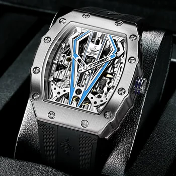 OUPINKE Top Značky Luxusní Pánské Mechanické Automatické Hodinky hodinky Vodotěsné Sapphire Zrcadlo Muži Automaitc Hodinky