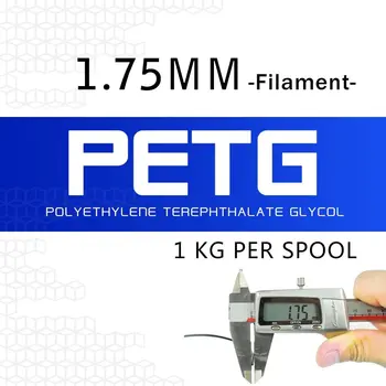 PETG 1,75 mm 1kg pro 3D Tiskárny Filament 1KG petg Пластик Gery Barva Dobrá Odolnost vůči kyselinám A zásadám