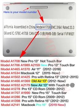 PFHEU,Pro Apple Macbook Air 11 13 PU Kůže Taška,nový Pro A1706 A1708 A1707,Pro Retina 12 13 15 inch,Flip Stand Laptop pouzdro