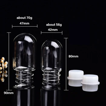 Plnitelné K9 Prázdné Skleněné Lahve vyplnit Crystal Energetické Čipy vložka Skleněný Kryt Nádoby Přizpůsobené pro Léčení Gem Šálky Vody