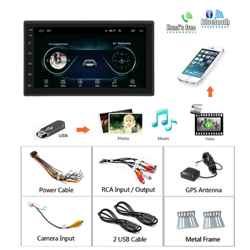 Podofo 2 din Android 9.1 autorádia GPS, Multimediální Přehrávač 2din Univerzální Pro Volkswagen, Nissan, Hyundai, Kia, toyota, LADA, Ford, Honda