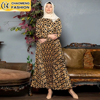 Poslední Tisk Satén Elegantní Skládaný Design Morroca Islámské Oblečení Dlouhé Maxi Muslimské Ženy Ležérní Šaty Abaya Pro Ženy