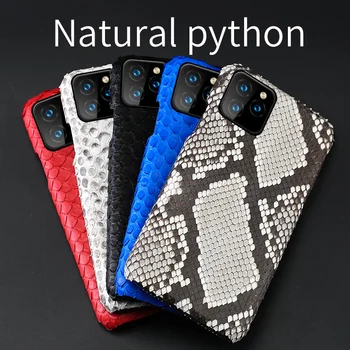 Pravé Kůže Pythonu kůže telefon pouzdro pro iphone 11 pro Max X XS Max XR 7 8 plus luxusní Ultra-tenký Kryt Pro iphone 12 pro max.