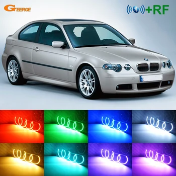 Pro BMW 3 Série E46 Compact 2001-2005 Vynikající RF dálkový Bluetooth APLIKACE, Multi-Barevný Ultra jasných RGB LED Angel Eyes halo kroužky