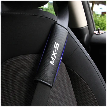 Pro Mazda MX-5 Auto bezpečnostní Pás Ramenní Popruh Chránit Podložky Kryt Není Skluzu, Ne Třením Měkké Pohodlí 2ks Červená Modrá Bílá