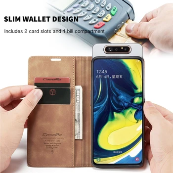 Pro Samsung Galaxy A80 SM-A805F Případě Retro Kůže Magnetický Flip Wallet Kryt Telefonu Coque Pro Samsung Galaxy A80 80 A90 Případě