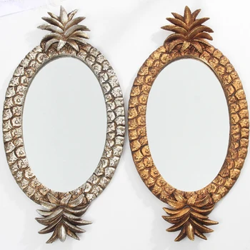 Pryskyřice Šperky Talíř Ananas Design Retro Dekorace Ovoce Šperky Kosmetika Skladování Dokončovací Zásobník Zrcadlo Domova Zásobníky