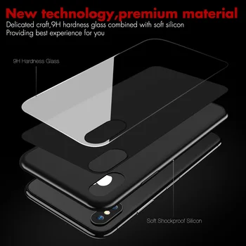 Pulp Fiction Tvrzené Sklo, Měkký Silikonový kryt Telefon Pouzdro Shell pro Xiaomi Mi 8 9 SE Mix 2 2s 3 RedMi Note 5 6 7 8 Pro