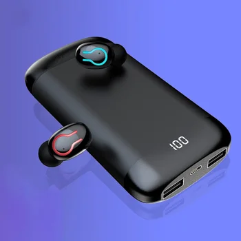 Q66 TWS Bezdrátové Bluetooth Mini Sluchátka Hudbu hi-fi Stereo Sportovní Mobilephone HD Volání In-ear Sluchátka S Micphone Nabíjecí Box