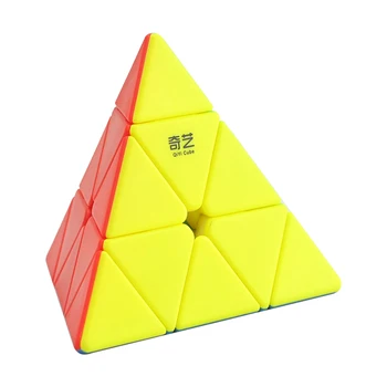 QiYi 3x3x3 vzdělávací pyramidy QiMing rychlosti Samolepky, nálepka Magic Cube, Puzzle, dítě, děti, hračky