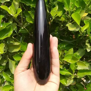 Reiki Držet Obsidian 18cm Masáž Leštěné Metafyzické Léčení Hůlka