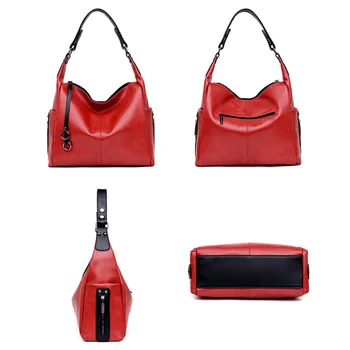 Rodful módní měkké kůže messenger taška přes rameno, dámské kabelky žena velká velká černá červená dámy kabelky pro ženy 2019