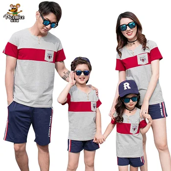Rodina Odpovídající Oblečení 2020 Letní Styl Módní tričko Krátké Kalhoty Rodina Oblečení Otec Syn Matka Dcera Oblečení Set