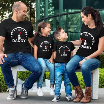 Rodina Odpovídající Oblečení Letní Máma Dcera Táta Máma Bavlna T-shirt Oblečení Máma a Já Dítě Dopis Tisk Tričko Rodinu