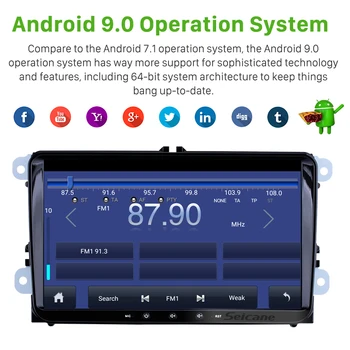 Seicane 2Din Autoradio Android 10.0 Pro VW/Volkswagen/Golf/Polo/Tiguan/Passat/b7/b6/leon/Škoda/Octavia autorádia GPS rádio coche