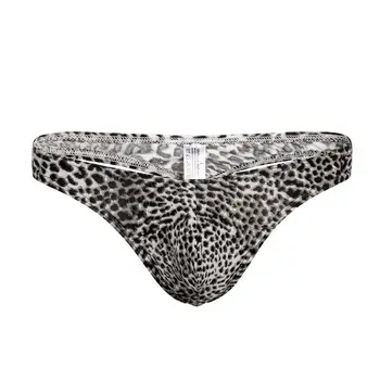 Sexy Kalhotky Leopard Muži Spodní Prádlo Plus Velikost Šortky Boule Pouzdro Pohodlné Prodyšné Mužské Spodky, Kalhotky, Kalhotky Tanga