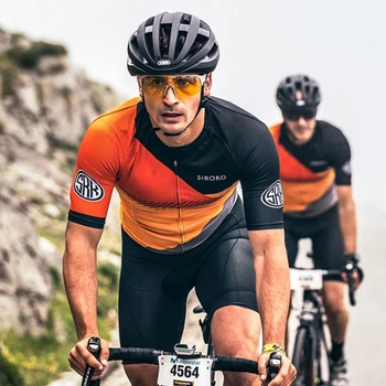 Siroko Cyklistika Jersey Suit Oranžový Tým Mužů Cyklistické Šortky v Létě Rychlé Dy Cyklistické Oblečení MTB Jednotné Ropa Ciclismo Maillot