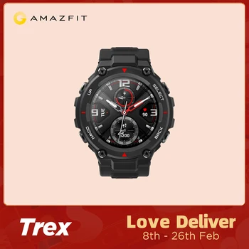 Skladem 2020 CES Amazfit T-rex T-rex Smartwatch 5ATM, vodotěsné Chytré Hodinky, GPS/GLONASS AMOLED Displej pro iOS Android