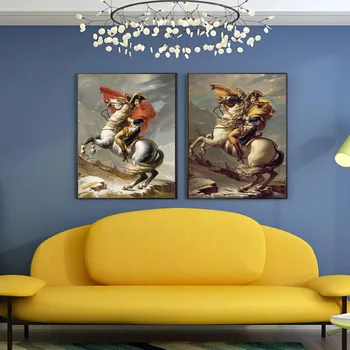Slavná Postava Napoleona Bonaparte Malířské Plátno Umění Zdi Vytisknout Plakát, Obraz Dekorativní Malby Obývací Pokoj Domácí Dekorace
