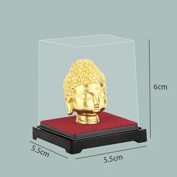 Socha Buddhy Zlaté Fólie Figurka Indii Buddha Hlava Sochy Řemesla Dekorativní Ozdoby Fengshui Socha, Bytové Dekorace, Dárky