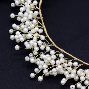 Sponky do vlasů barrette nevěsta čelenka vlasy hoop pearl svatební šaty příslušenství černobílá koruna tiára vlasy koruna pro ženy šperky