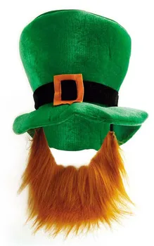 Strana Irská St Patricks Den Klobouku Maškarní Šašek Klobouk BeardCostume Cosplay Festival Vánoční