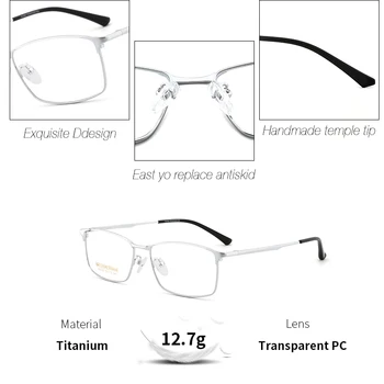 Titanové Slitiny Optické Rámu Brýlí Muži Dioptrické Brýle Muži Značky Návrhář Krátkozrakost Brýle Rám#290005