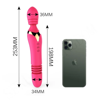 Topení Teleskopické Vibrátor Double Motor G-bod Stimulátor Klitorisu Silikonové Dildo Ženské Masturbant Dospělý Sex Hračky pro Ženu