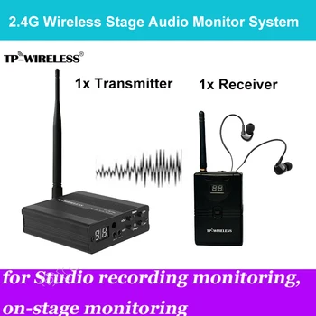TP bezdrátové V Ear Monitor Systém 2.4 GHz Profesionální Digitální Stage Audio Stage hudební Sluch Vrátit Fázi