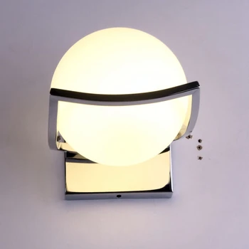 Unikátní Kreativní Kovové Skleněné Koule Nástěnné Svítidlo Led Nástěnné Světlo pro Průchod Koridoru Ložnice Noční Lampa