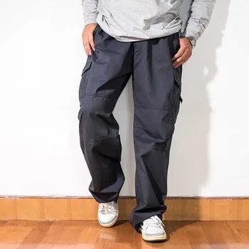 Velké Velikosti Pánské Hip Hop Kalhoty Bavlněné Volné Pytlovité Army Kalhoty Širokou Nohu Vojenské Taktické Kalhoty Ležérní Streetwear Běžců