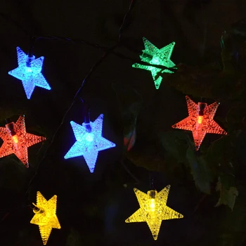 Venkovní Solární Star led String Světla 6M/7M/12M/22M Hvězda Vánoční Víla světla Domácí Party Svatební Zahrada Dekorace světla