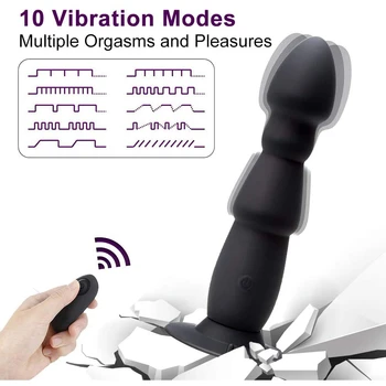 Vibrační Masér Prostaty, Dálkové Ovládání Anální Kolík Pro Muže S Přísavkou, Vibrátory Vodotěsné Obrovské Dospělý Anální Sex Hračky