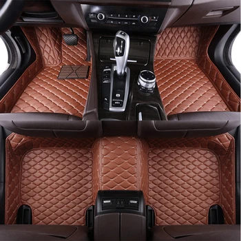 Vlastní Kožené Auto Koberečky pro Audi Q3 Q5 Q7 Q8 Nohy Podložky auto Koberce Auto, Kryty, Car Styling