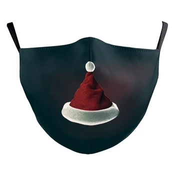 Vánoční Dárky Děti Tištěné Masky Veselé Vánoce Tvář Masky pro Dospělé Ochranné PM2.5 Filtry Maska Na Obličej V Pračce Úst Muflové Kryt