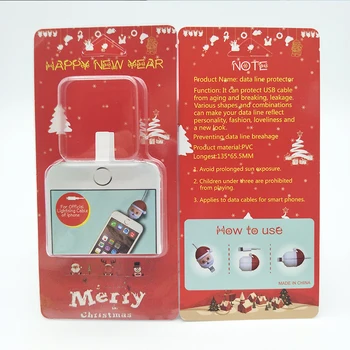 Vánoční Kabelové Kousnutí Rozmačkaný Hračky Protector pro Iphone pro Android USB Chráněnec Kabel Nabíječka telefonu Příslušenství Vánoční Dárky 39