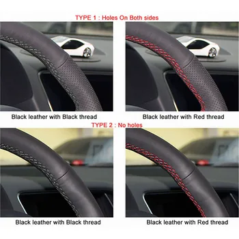Yuji-Hong pravé Kůže Auta Volant Zahrnuje Pouzdro pro MAZDA 3 2011-CX-7 CX-9 Mazda 5 2011-2013 Ručně šité z Pravé Kůže