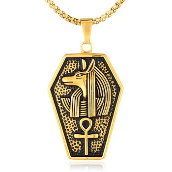 Z Nerezové Oceli Egyptských Faraonů Přívěsek Neckalce Hřbitov Mumie Kříž Neckalces Šperky Pro Muže, Ženy