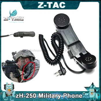 Z Taktické Vojenské Kapesní Rádio Telefon PTT Push-to-Talk H-250 Vojenských Telefon CS Polní Armády Komunikační Příslušenství